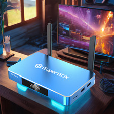 SuperBox S6 Max Smart TV Streaming Box All Channels HD free shipping fast-box