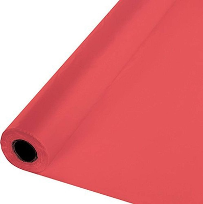 #ad quot;Creative Converting Plastic Table Cover Banquet Roll 40quot;quot; x 100#x27; Coralquot; 7... $62.81