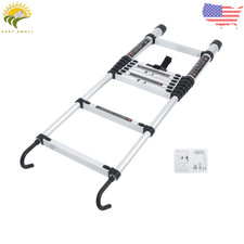8.5 FT Multi Purpose Telescoping Ladder Folding Extension Step Ladder with Hooks