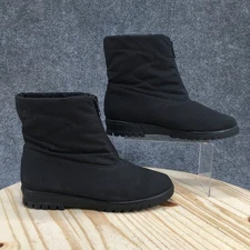 Toe Warmers Boots Mens 11 M Magic Front Zip Insulated Winter Ankle Boot Black