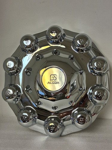 Alcoa Chrome Front Hub center cap fits most 10 lug semi, motor home 086100