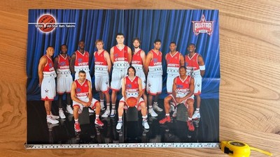 2006 NBA All-Star Game East West Team Double Sided Poster Kobe LeBron Shaq Rare