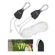 Retractable Travel Clothesline, Portable Clothes Line with Heavy Duty Pulleys...
