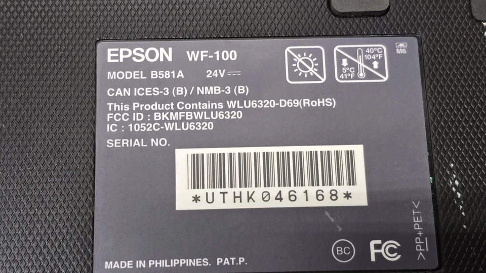 Epson WorkForce WF- 100 Wireless Mobile Printer NO Power/Cables UNTESTED - Image 4 of 4