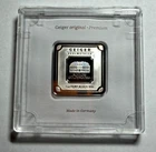 1 Ounce silver bar, GEIGER, Sealed in assay, Feinsilber, Silver Square Oz Sealed