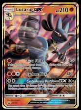 Lucario GX - SM100 Holo Promo Sun & Moon Promo Pokemon Heavily Played