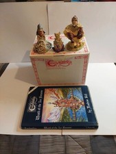 Enchantica figures handpainted in UK x 3 & book.  Dwarf, Dragon, Yargle 