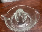 Vintage Heavy Glass Hand Juicer Reamer -Juice Oranges Lemons 6'' Anchor Hocking