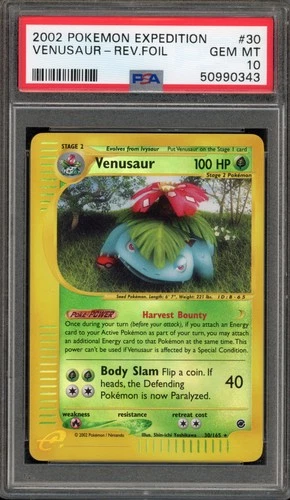 Pokemon Venusaur Expedition Reverse Holo Rare #30 PSA 10 Gem Mint