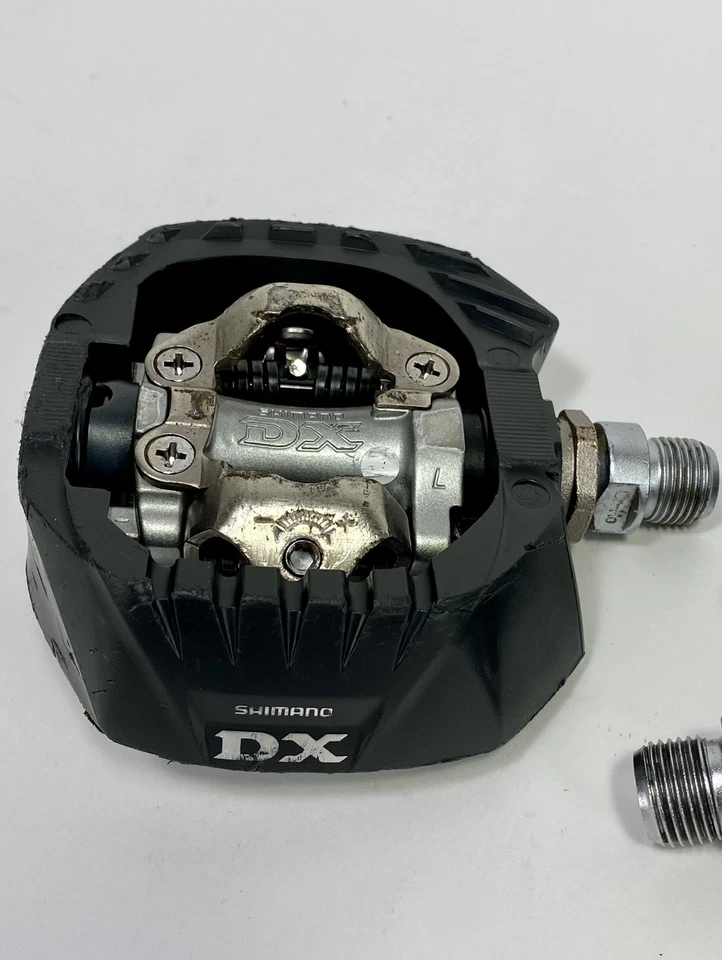 Pedales de carreras BMX Shimano DX sin clip combo plano compuesto negro MTB SPD Foto 3 de 4