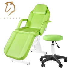 Green Facial Chair Massage Bed Adjustable Tattoo Table for Beauty Salon Spa Home