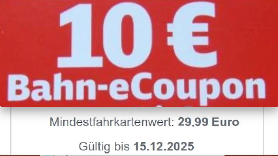 Bahn Gutscheine  10 Euro