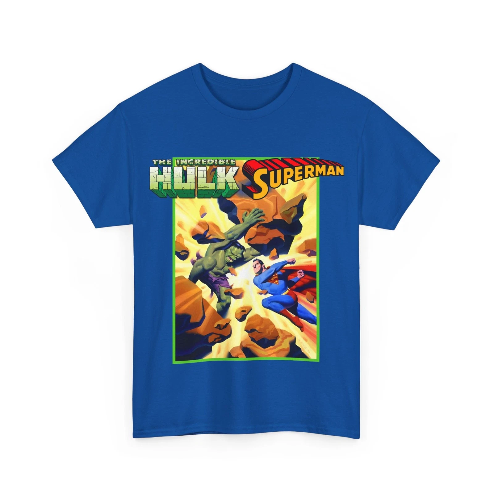Hulk Vs Superman T-Shirt - Steve Rude Art - DC Comics & Marvel 90s Crossover