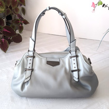 Hobo Boho Purse Bag Blue Gray Double strap pockets Puffy Medium Vera Wang Women 