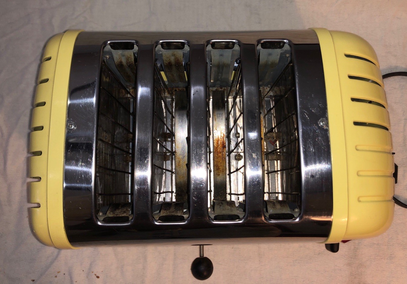 Dualit 4 Slice Toaster 120v 1800w Made In England Rare Yellow Chrome 