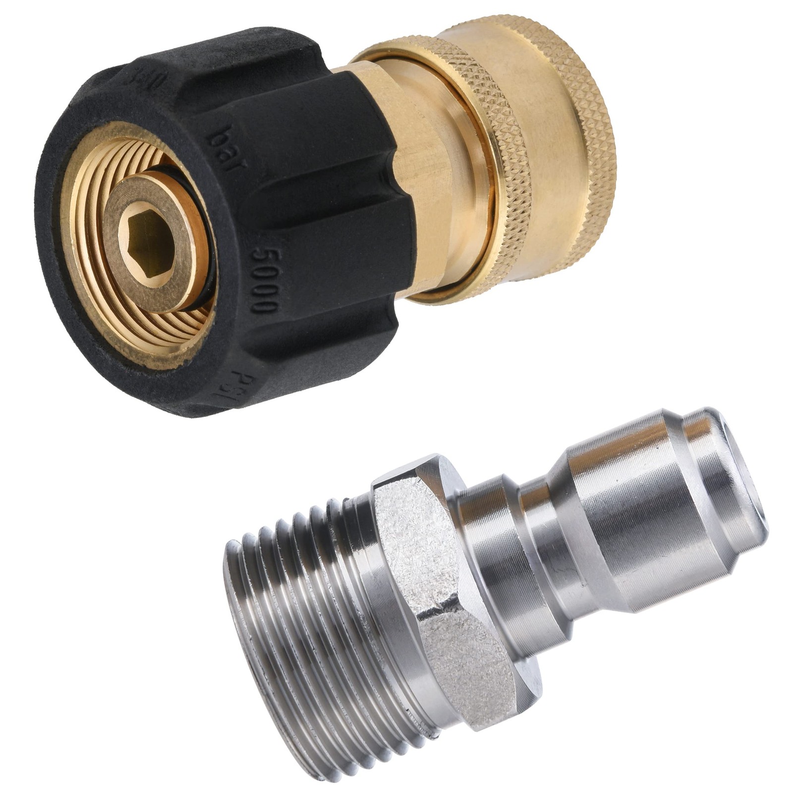 JOEJET Pressure Washer Adapter Set, M22 to 3/8" Quick Connec