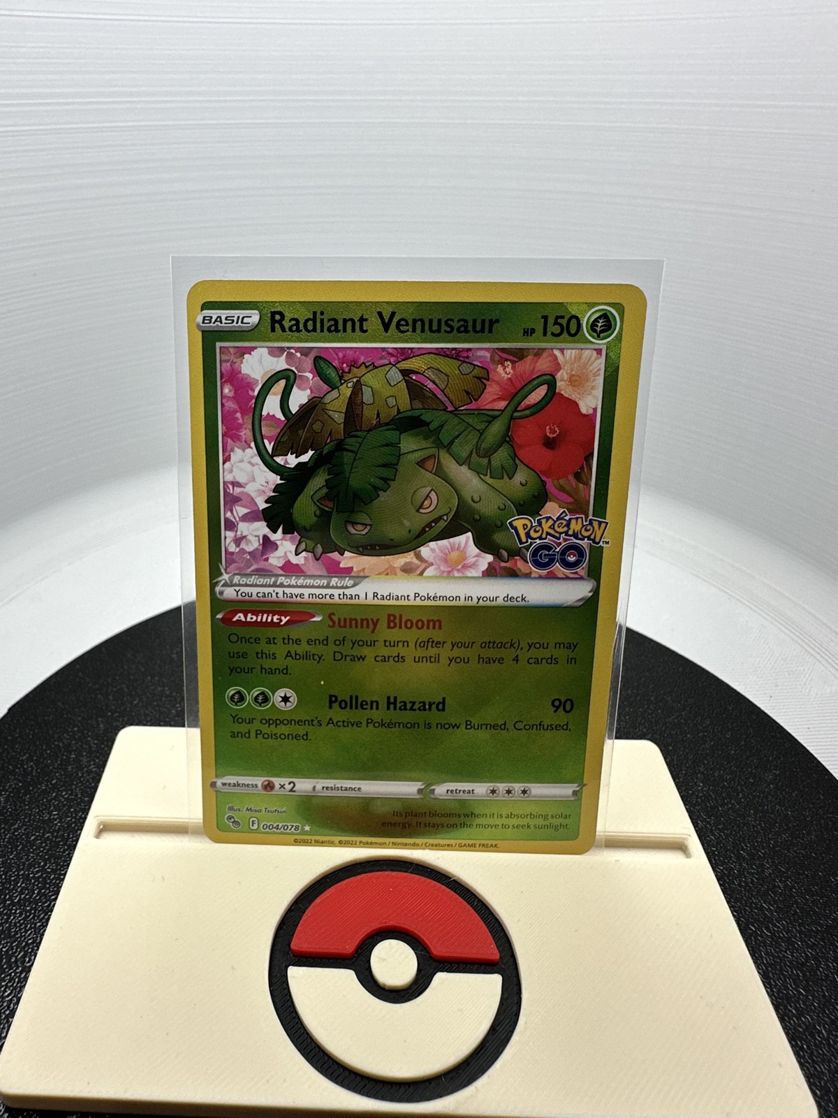 Radiant Venusaur 004/078 Pokémon GO Holo