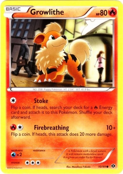 Pokemon - Growlithe - 10/99 - Common - BW - Next Destinies - NM