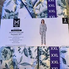 Member's Mark Women's Notch Pajama Set Green Sz XXL Notch Collar Dream Mark NEW