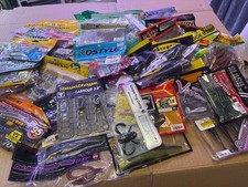 Bass Fishing Worms Lot - Soft Lures, Used, Includes Case, Retired Gear