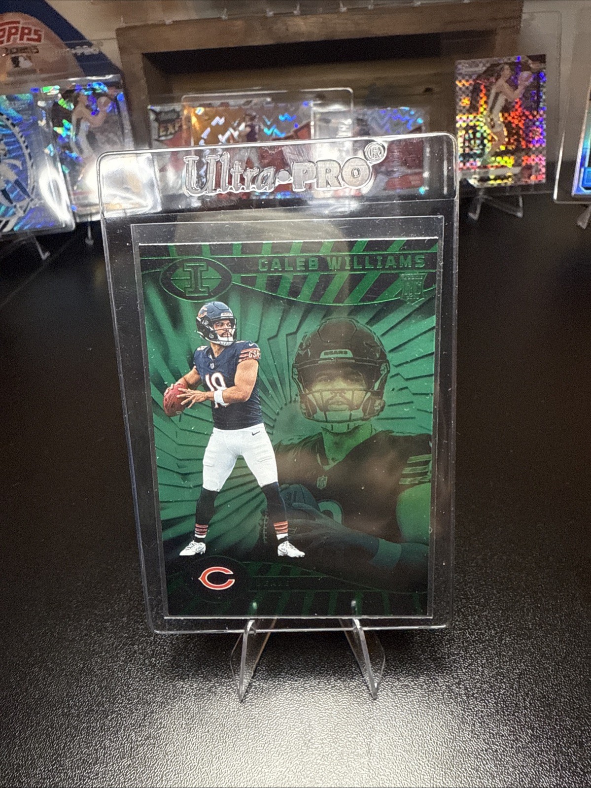 2024 Panini Illusions - Caleb Williams #13 Trophy Collection Emerald (RC)