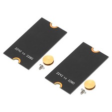 2Pcs M2 SSD Extended Adapter Card Transfer 2242-2280 W Screwdriver Black