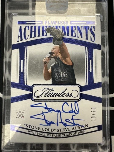 2024 Panini Flawless WWE Achievements Stone Cold Steve Austin Auto 10/20