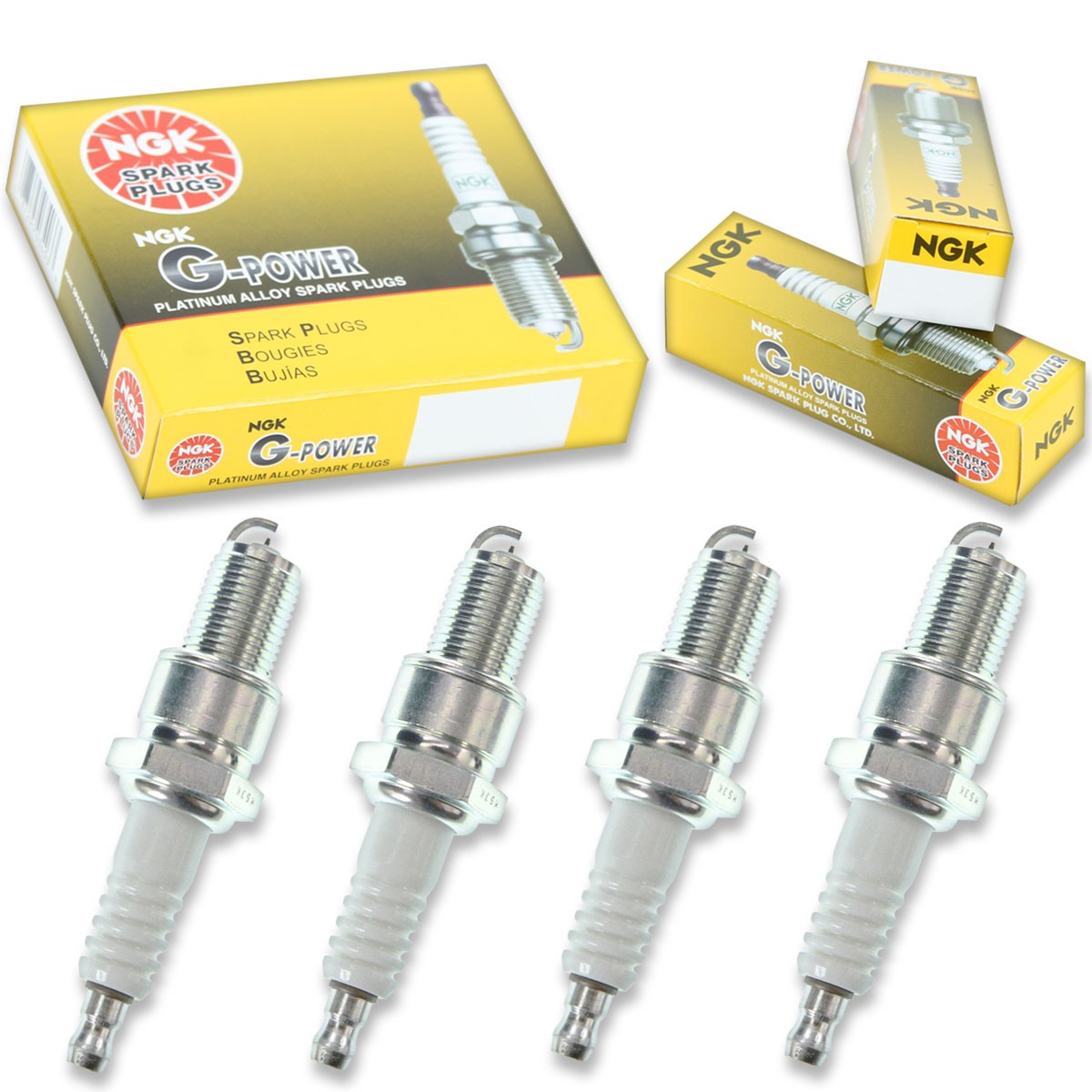4 pcs NGK G-Power Spark Plugs for 1982-1985 Chrysler LeBaron 2.6L L4 - td