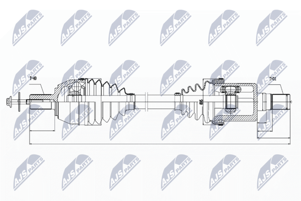 NTY Antriebswelle NPW-VV-023 FüR Volvo-image