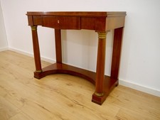 Biedermeier Konsole Anrichte Mahagoni Säulen vergoldete Kapitelle ,Basen um 1900