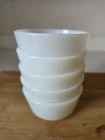 Vintage Anchor Hocking Set of 5 Custard Cups Ramekins 434 White Milk Glass EUC