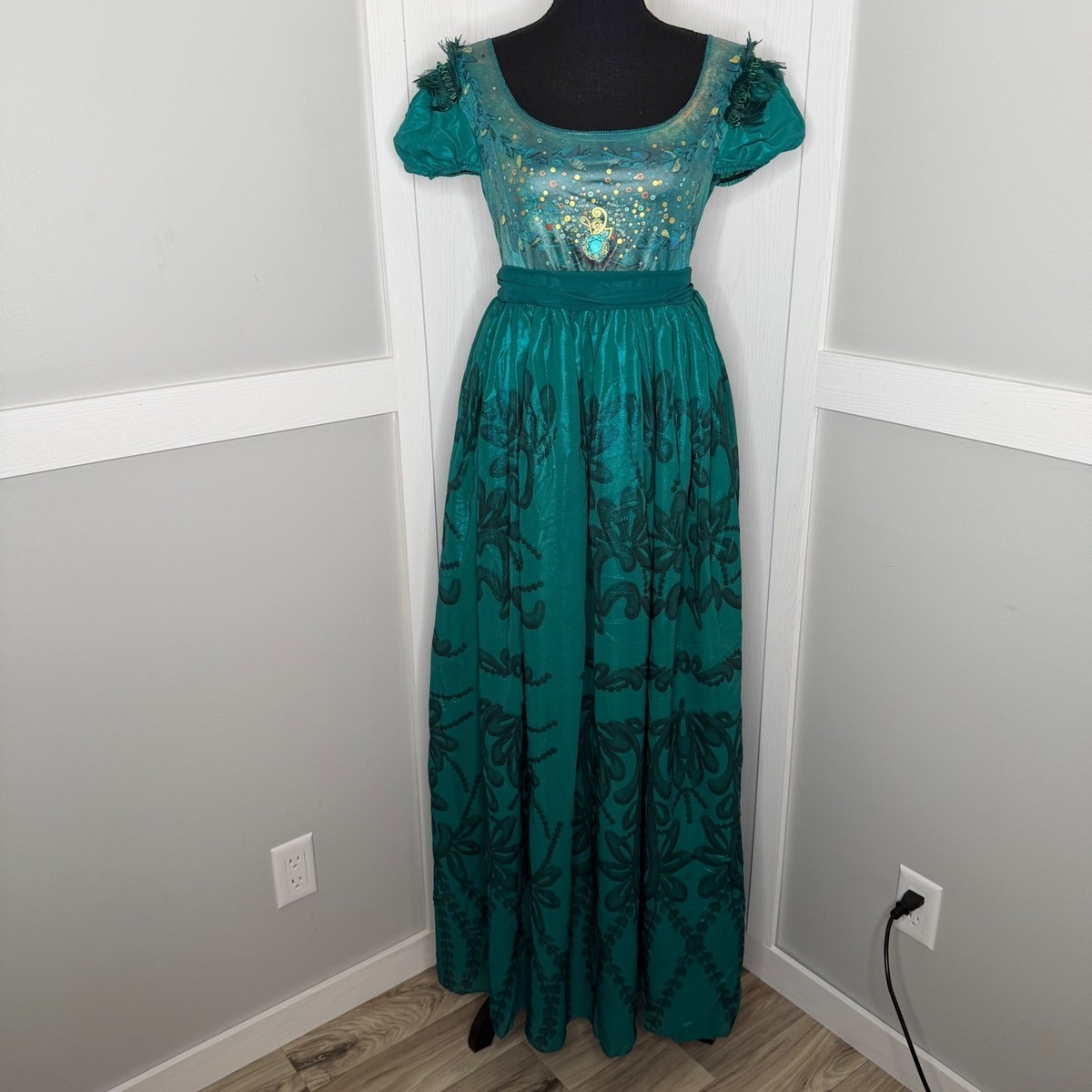 Bridgerton Penelope Costume Women Size S Green Deluxe Feather Gown 166459N  | eBay