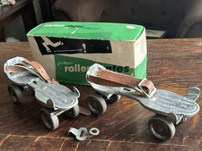 Vintage Antique JC Higgins Sears Roebuck And Co Metal Slip On Roller Skates