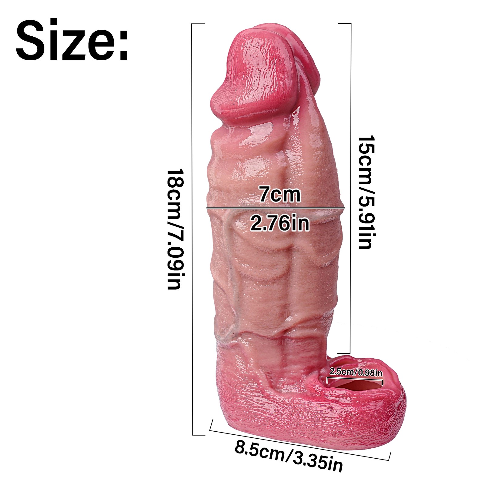 Huge Male Cock Girth Enlarger Enhancer Penis Extension Extender Sheath Sleeve