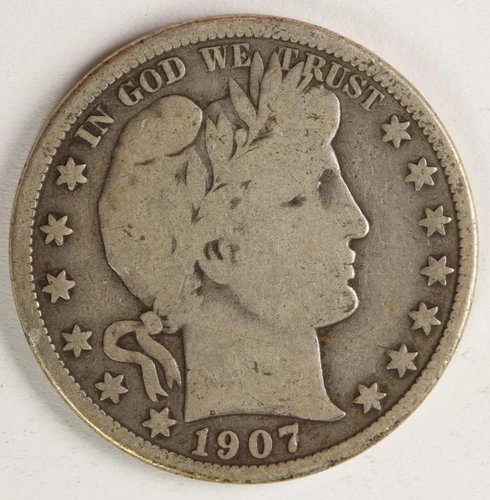 VG 1907 O Barber Half Dollar
