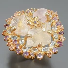 Handmade 28 ct+ Natural Kunzite Ring 925 Sterling Silver Size 9 /R463057