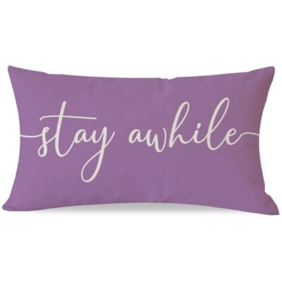 Stay Awhile Farmhouse Porch Pillows Modern Farmhouse Pillow