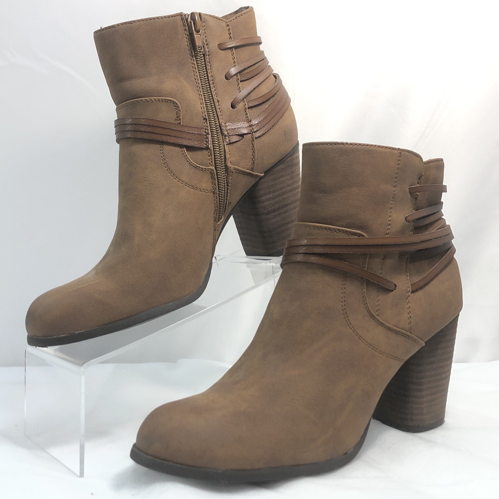 MADDEN GIRL DENICE COGNAC ANKLE BOOTIES WOMENS BOOTS … Gem