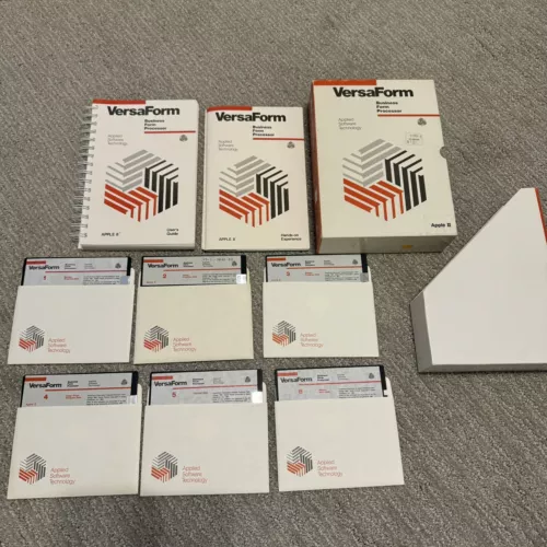 Apple II VersaForm Business Form Processor Software Complete With Diskettes Rare