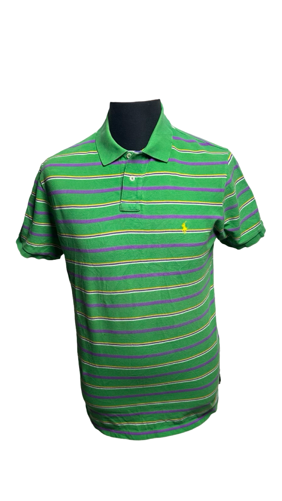 Polo By Ralph Lauren a righe piccolo pony casual polo t shirt verde taglia grande ecc