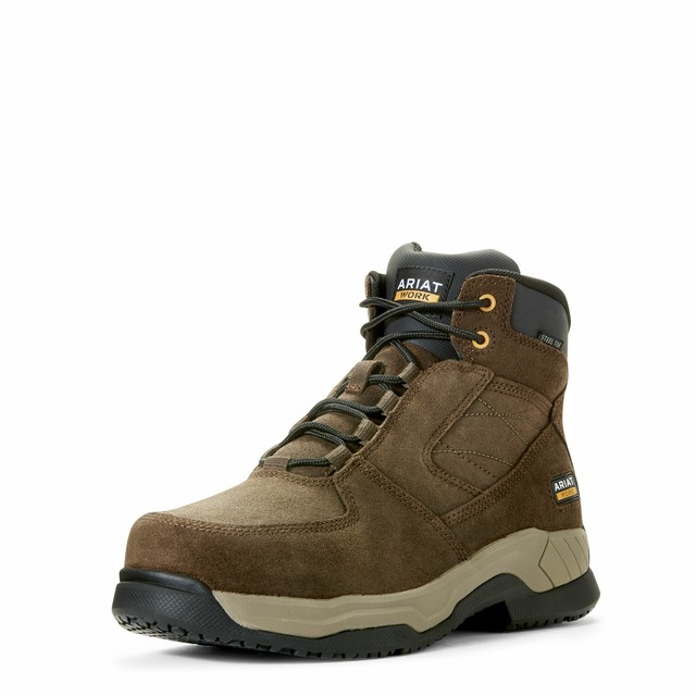 steel toe wide width work boots