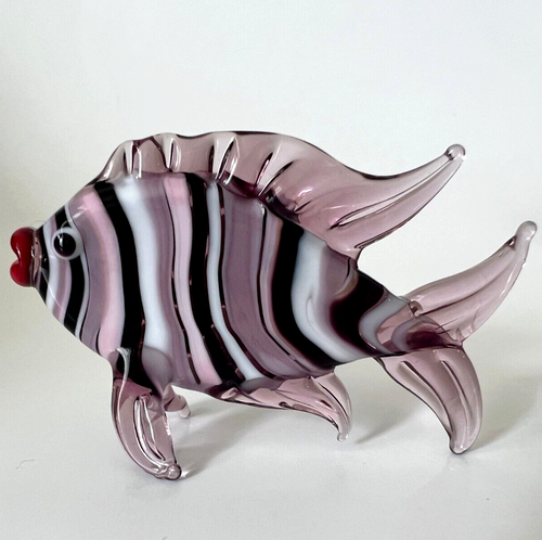 New Colors! Murano Glass, Handcrafted Unique Lovely Fish Figurine, Size 2 - Picture 12 of 12