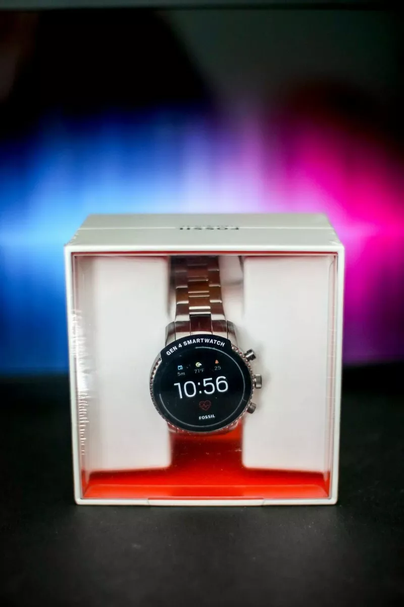 Fossil men's gen 4 explorist shop hr stainless steel touchscreen smartwatch
