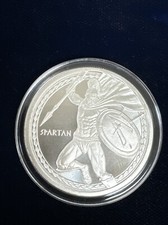 Spartan Warrior Collector Rare Coin 1 Troy Oz .999 Fine Silver Round Medal 999 79.95 per troy oz