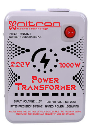 NT-1000W (1000W STEP UP VOLTAGE CONVERTER TRANSFORMER 110V to 220V)