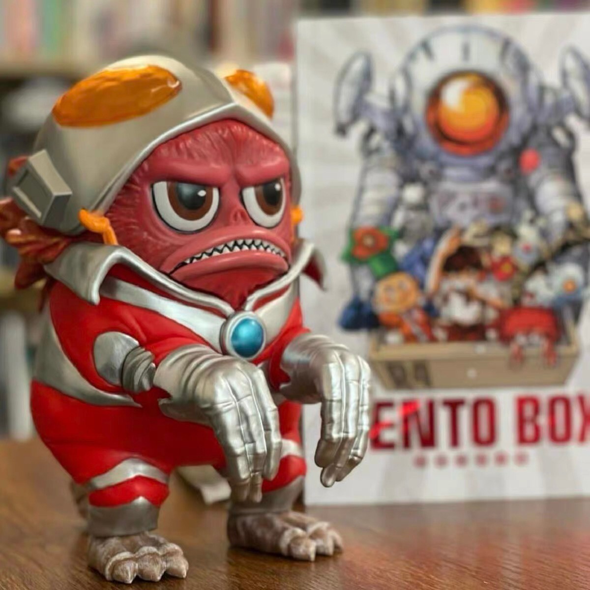 MAZZCOT Ultramam Maskaiju Pigmon Red Ver Soft Vinyl Sofubi