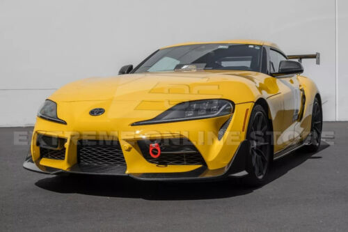 3 Pcs Bumper Lip Front Carbon Fiber Splitter For 20-Up Toyota GR Supra MK5 A91 - Picture 2 of 23