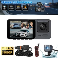 1080P S10 Triple-Lens Dash Camera - Ideal for Driving,Parking & Vehicle Security