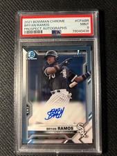 2021 1st Bowman Chrome Bryan Ramos Prospect Auto PSA 9 Chicago White Sox