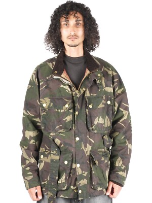 Vintage John Partridge Handmade England Camo Wachsmantel Herren Größe 3XL passt wie XL